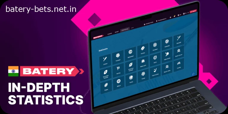 Batery statistics for betting